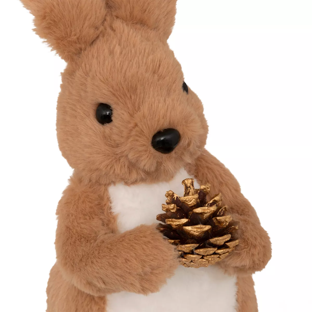 Plüschhase (H31 cm) Albin und Tannenzapfen Braun