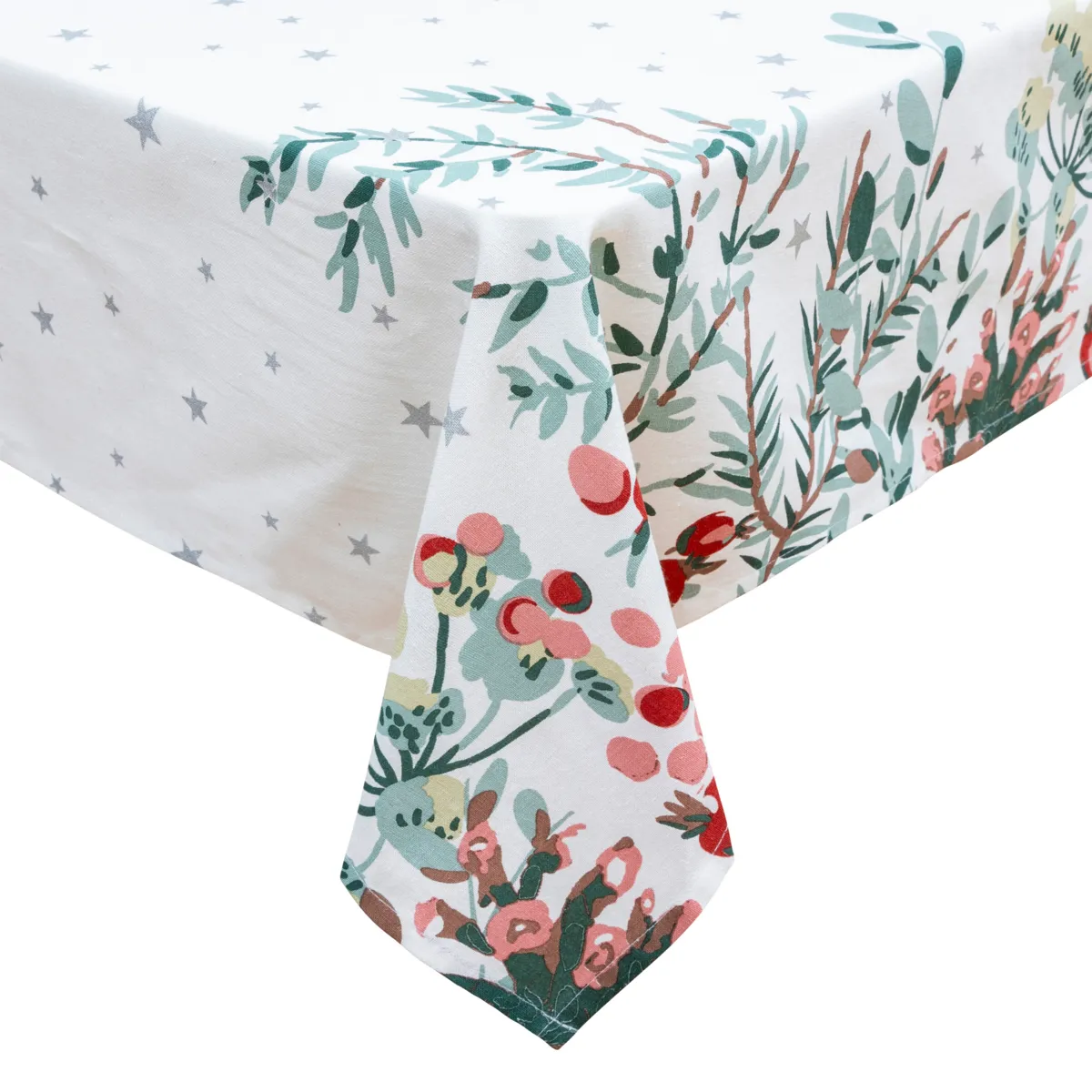 Tovaglia di Natale rettangolare (360 x 140 cm) Natale Natura Bianco