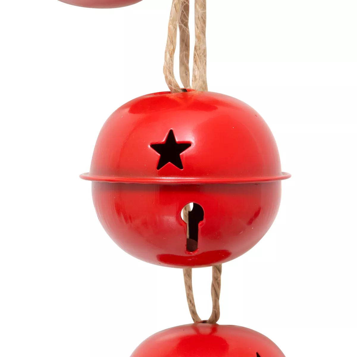 Decorazione natalizia sospesa (H55 cm) Campanelli in metallo Rosso