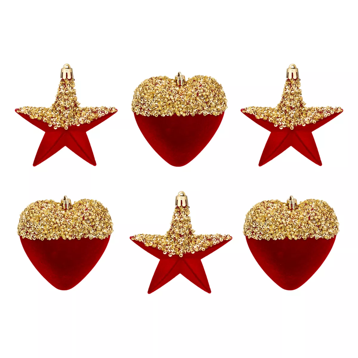 SUSPENSION DE NOEL  COEUR ETOILES X6 RG