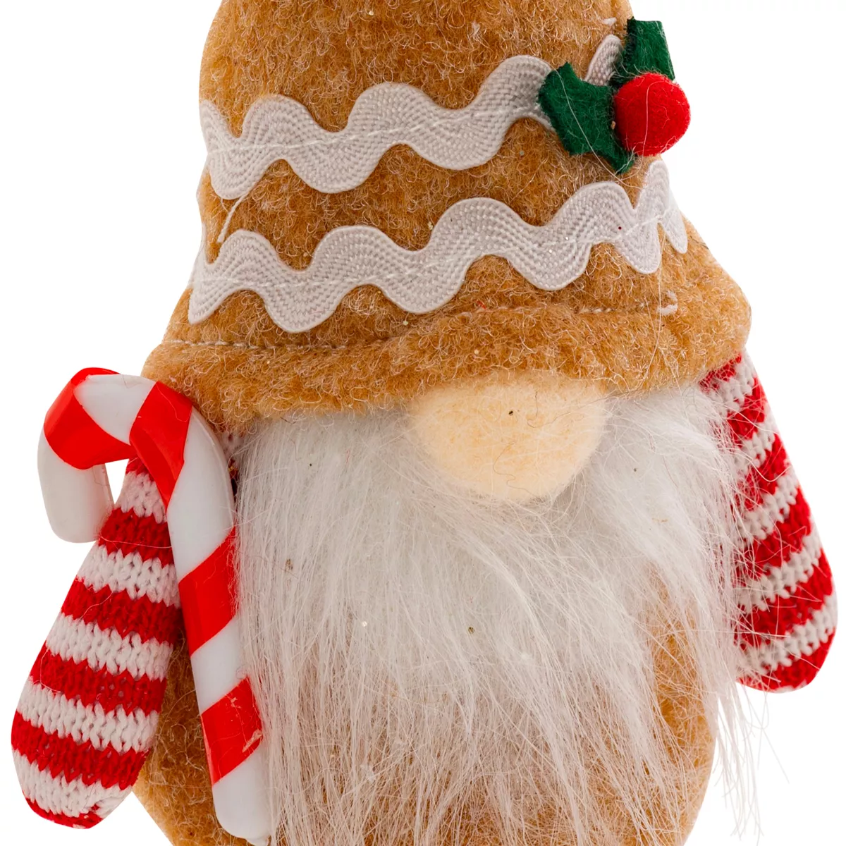 Sospensione di Natale (H14 cm) Folletto goloso Marrone chiaro