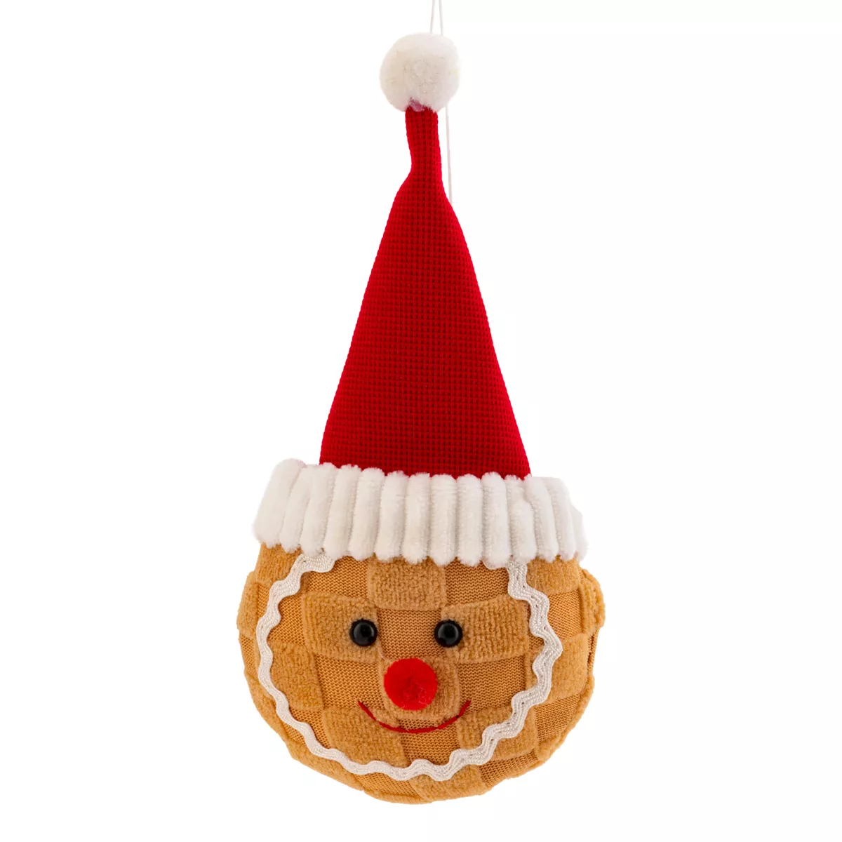 Pendente natalizio (H18 cm) Testa di Pan di Zenzero Caramello