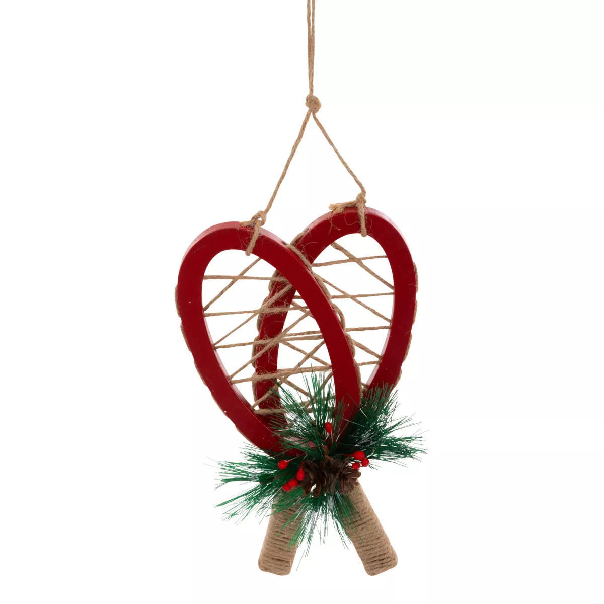 Racchetta da appendere in legno (H11 cm) Chamonix Rosso