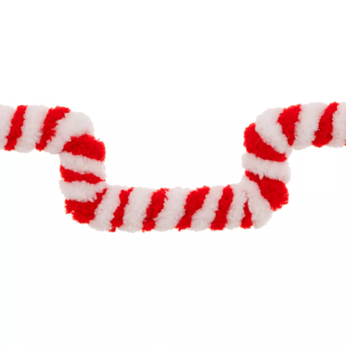 Decorazione natalizia sospesa in metallo (H15 cm) Albero di Natale zucchero filato Rosso e bianco