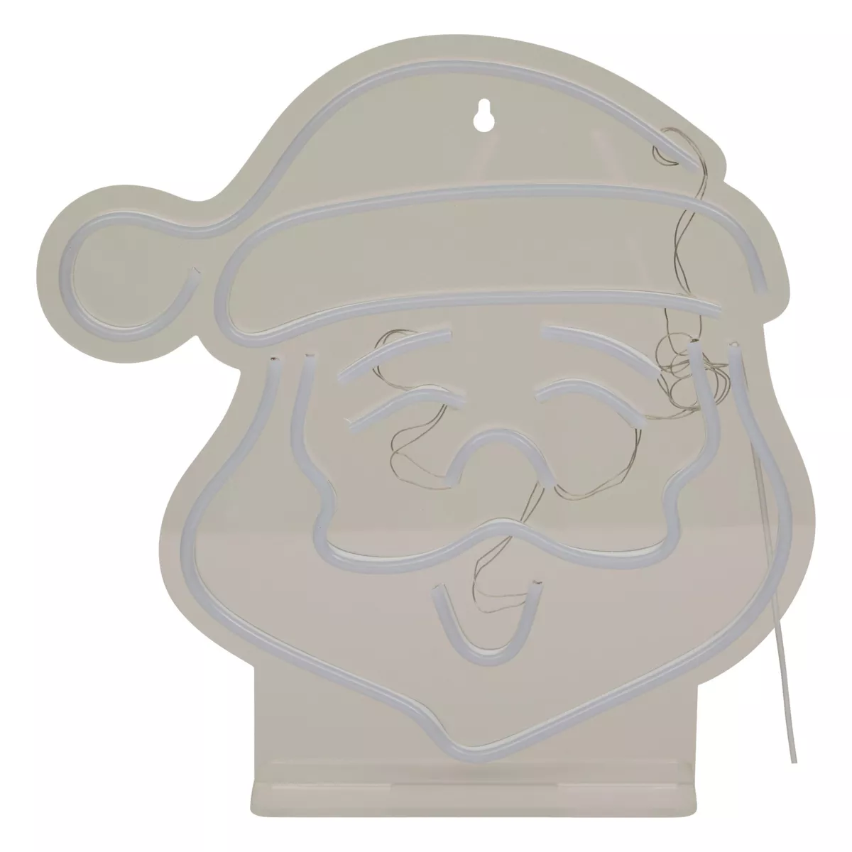 Insegna luminosa USB (H35 cm) Neon Testa di Babbo Natale Multicolore