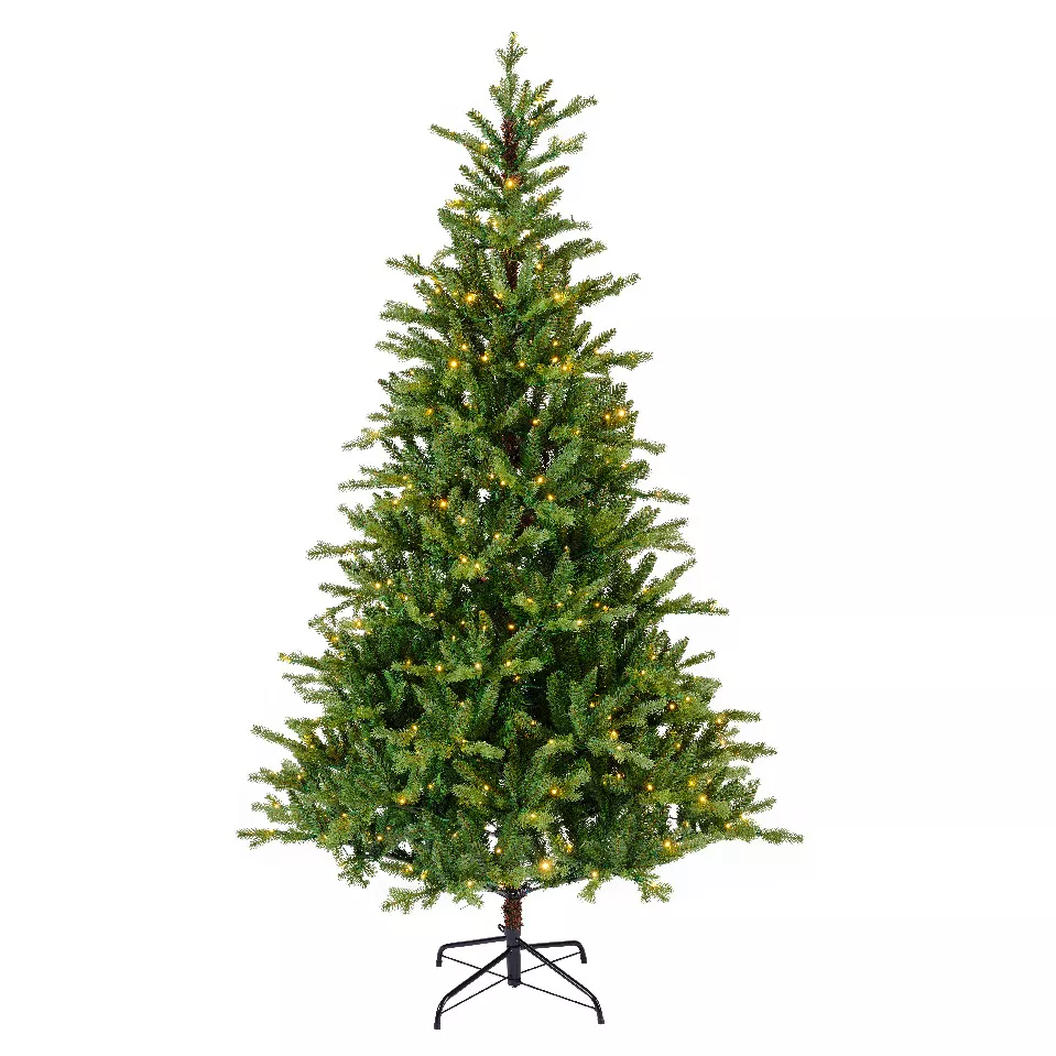 Árbol de Navidad artificial luminoso 430 LED (H210 cm) Allix Verde abeto
