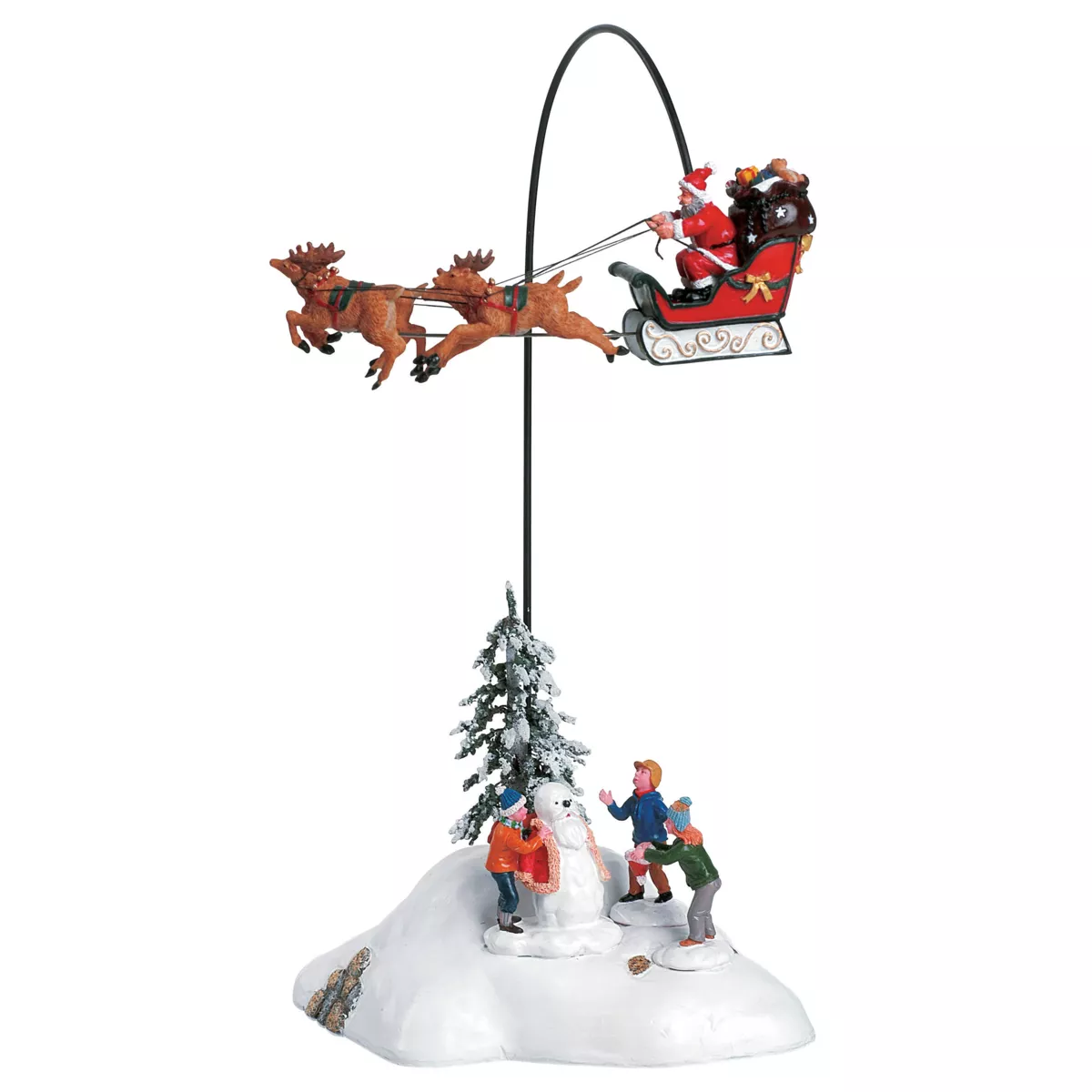 Accessorio Lemax animato (H32 cm) Babbo Natale arriva stasera
