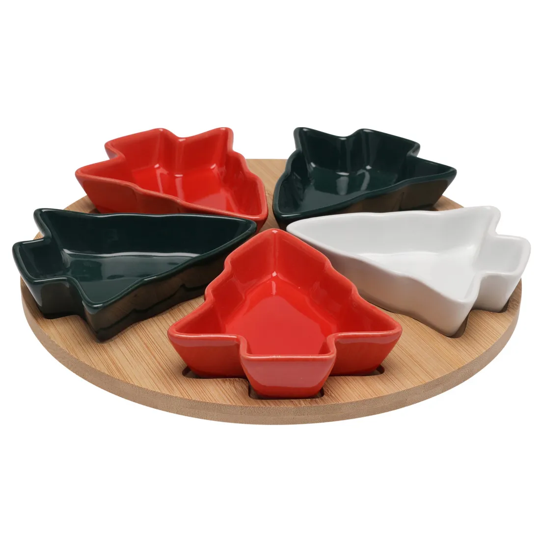 Vassoio per tapas e 5 piatti (D25 cm) Moderno Albero Multicolore