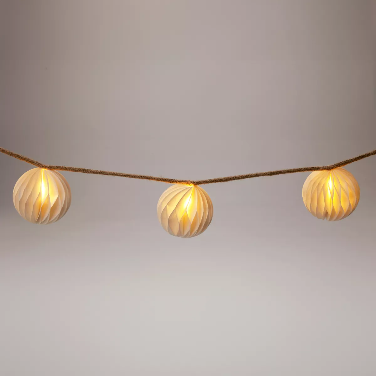Ghirlanda luminosa decorativa a pile LED (160 cm) Sfere con chiusura magnetica Bianco caldo