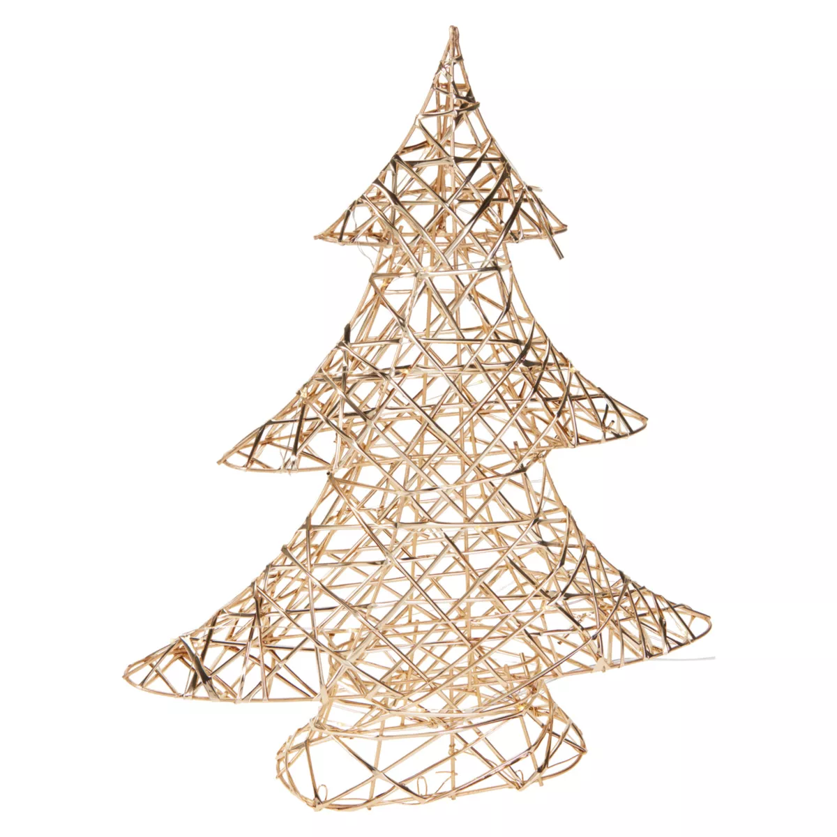 SAPIN DE NOèL 40CM W LED CHAMPAGNE