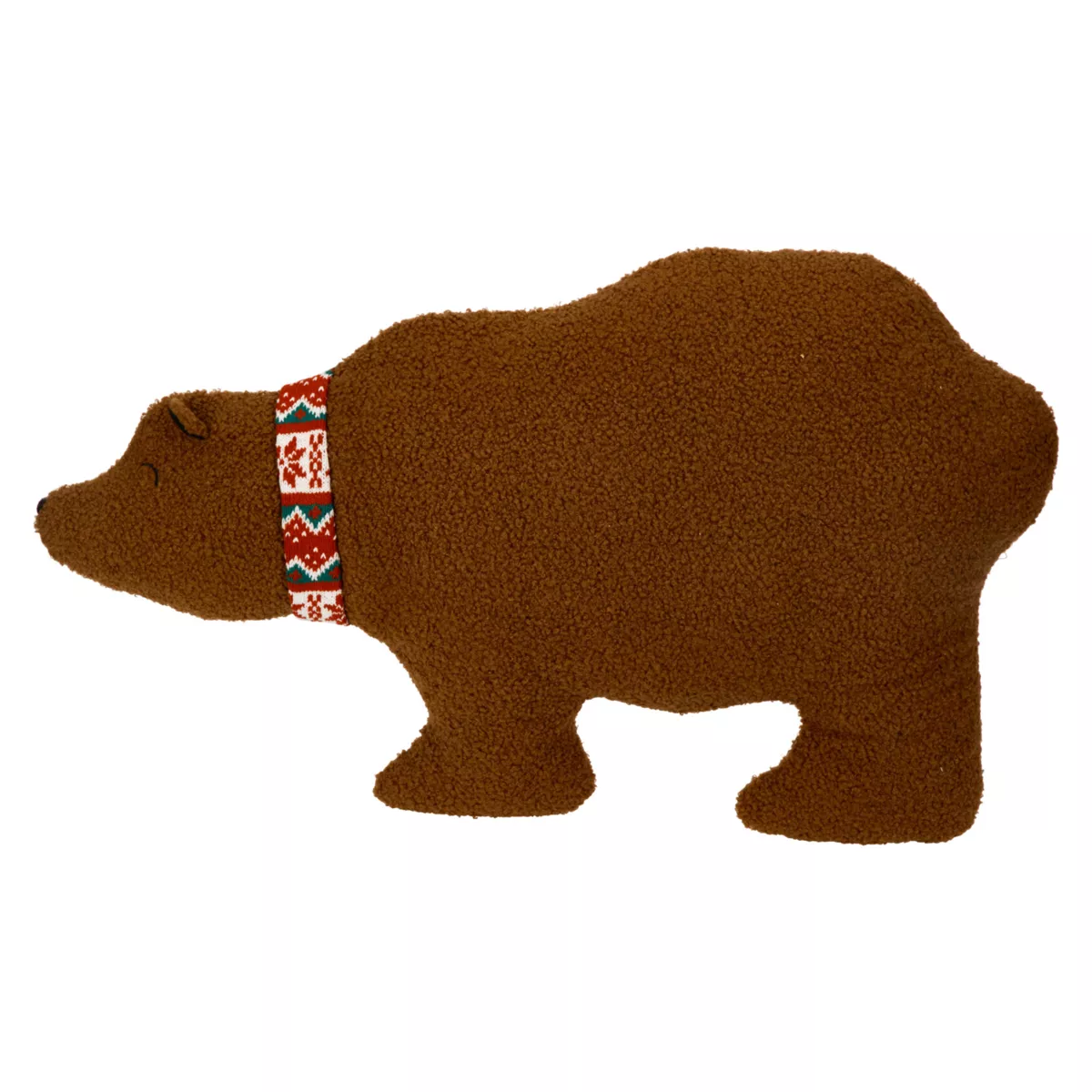 Cuscino di Natale bouclé (65 x 37 cm) Orso polare Marrone