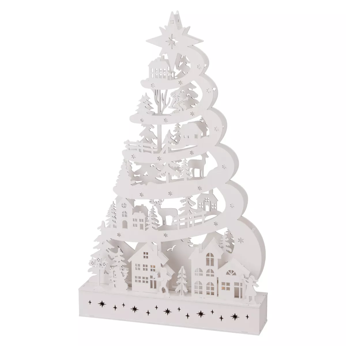 ARBRE DE NOèL LUMINEUX 45CM 15L BLANC