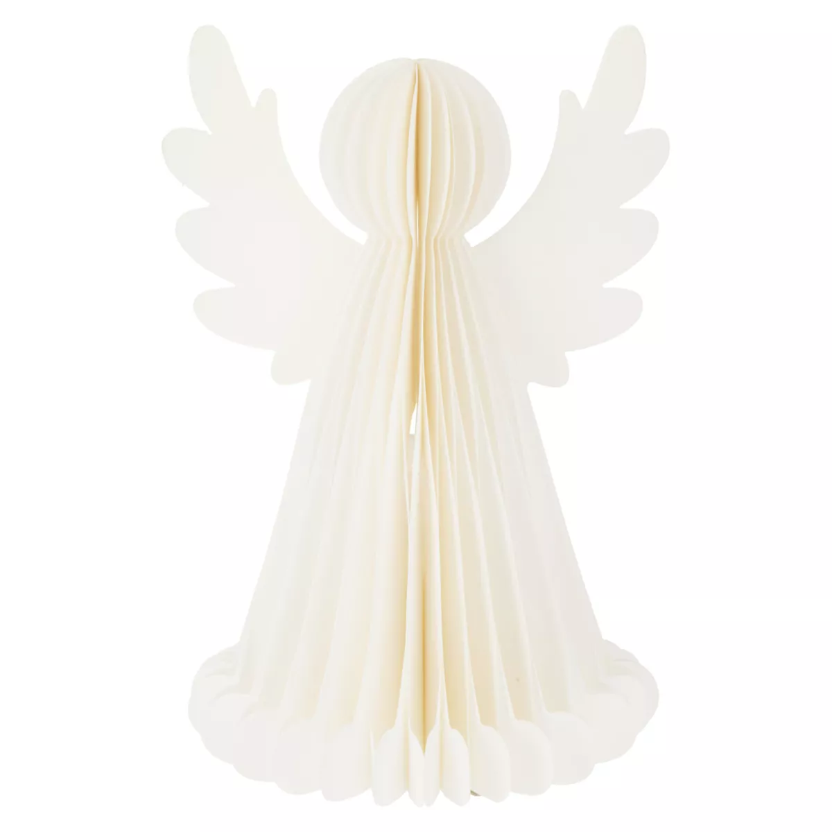 Angelo luminoso a batteria 6 LED (H28 cm) Carta con chiusura magnetica Bianco
