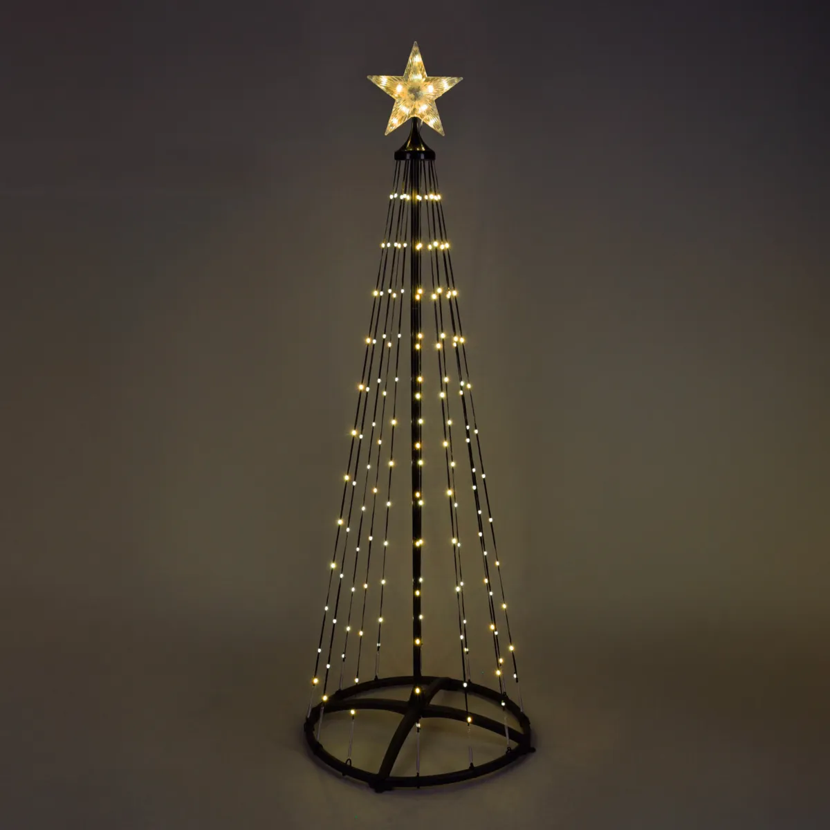 Cono luminoso Digital 370 Micro Led (H210 cm) Twinkling Nero e bianco Caldo