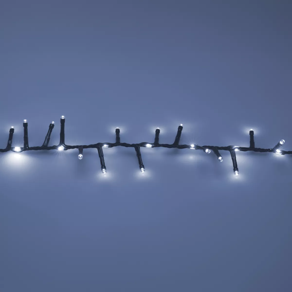 Ghirlanda luminosa 15 m 1060 LED cavo nero effetto cascata Bianco freddo