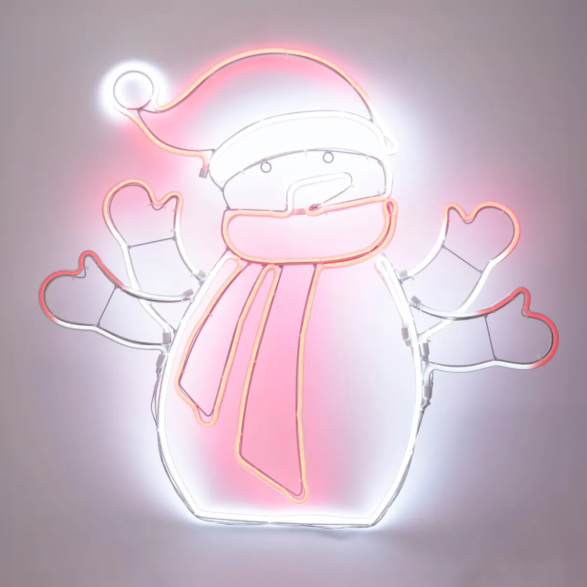 Pupazzo di neve luminoso 588 LED (H61 cm) Neon Moov light Multicolore