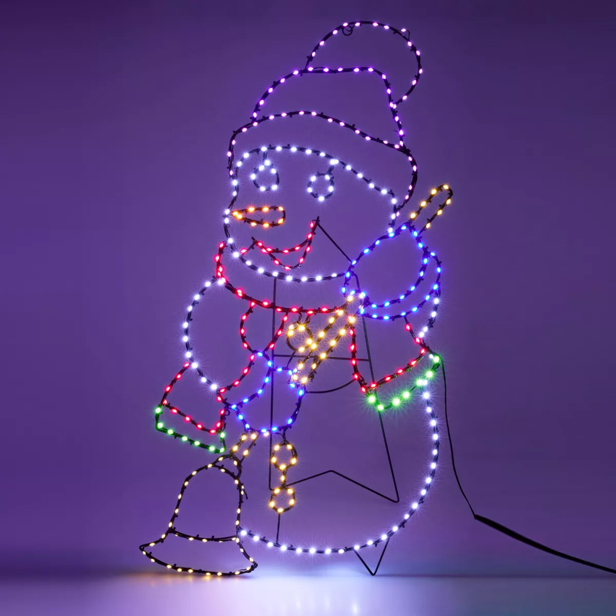 SILHOUETTE LUM BONHOMME DE NEIGE 90CM 326 LED