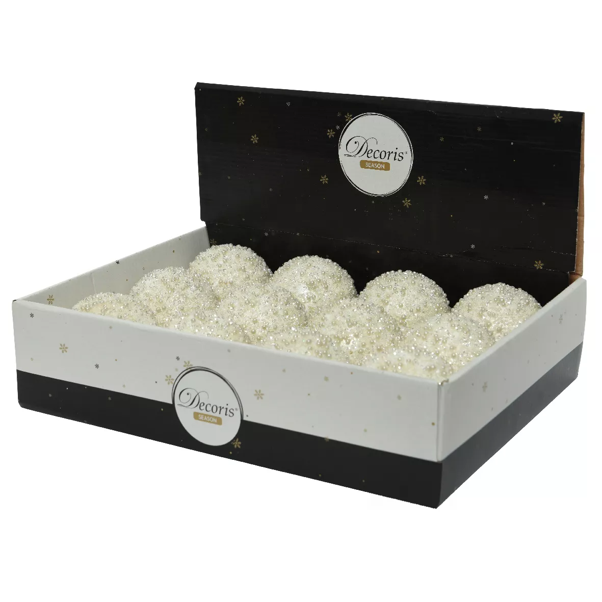 Set di 12 palline di Natale (D80 mm) Altesse perlata Bianco Lana