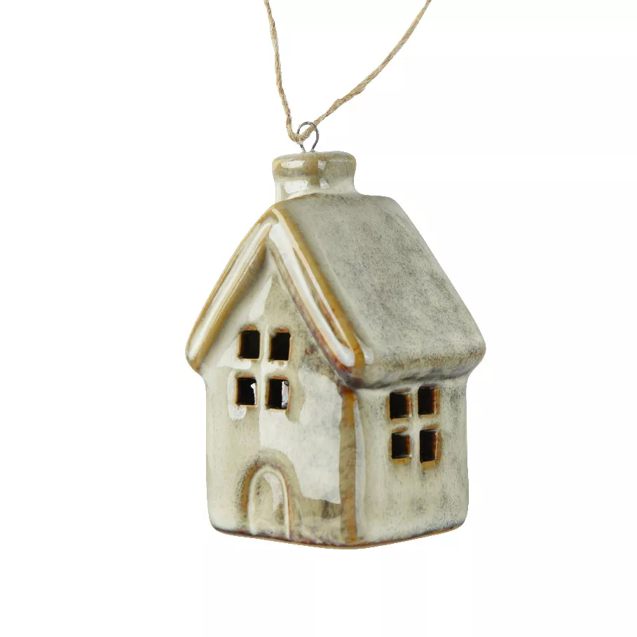 Sospensione natalizia in porcellana (H7 cm) Dolce Casa Bianco