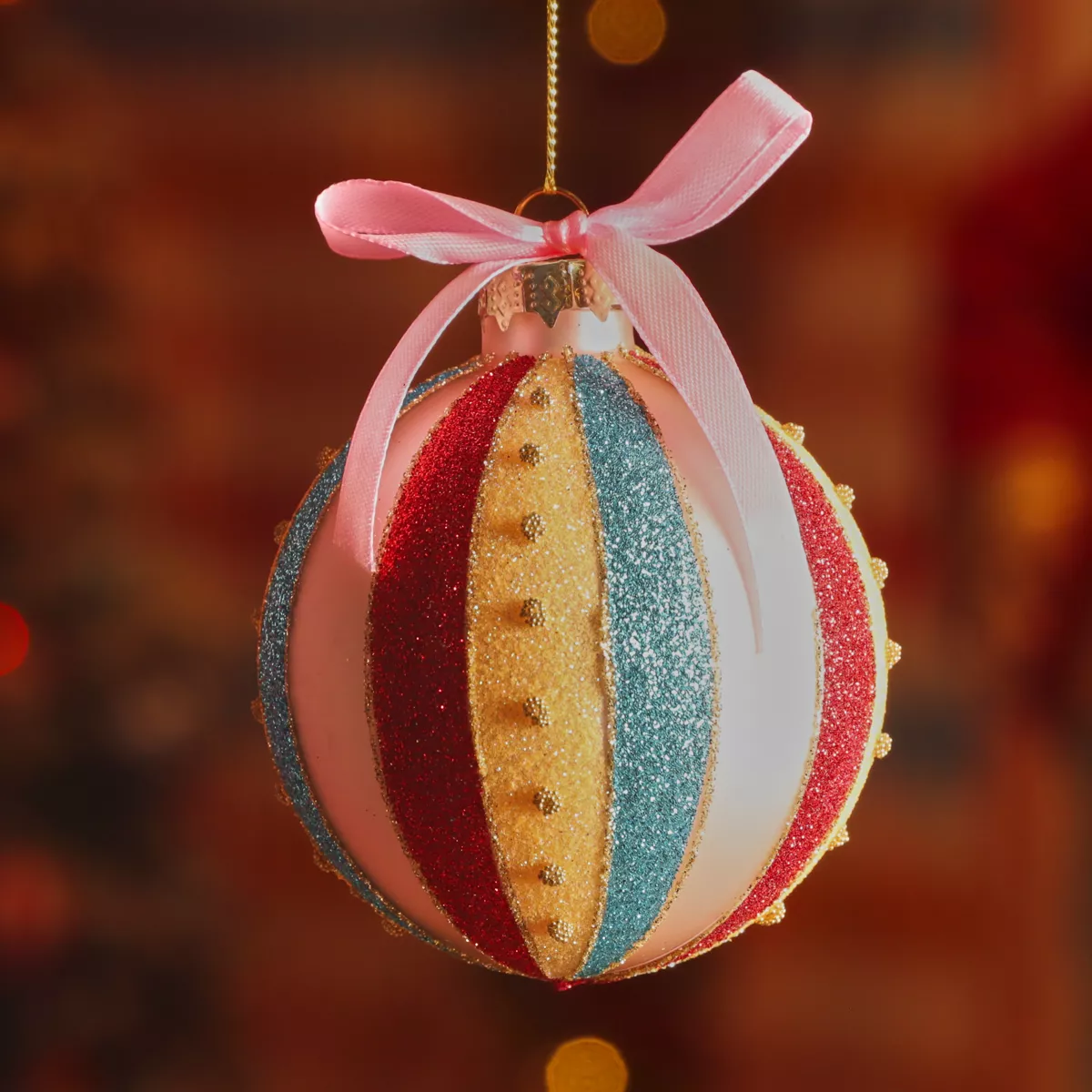 Set di 12 palline di Natale in vetro (D80 mm) Sogno Multicolore