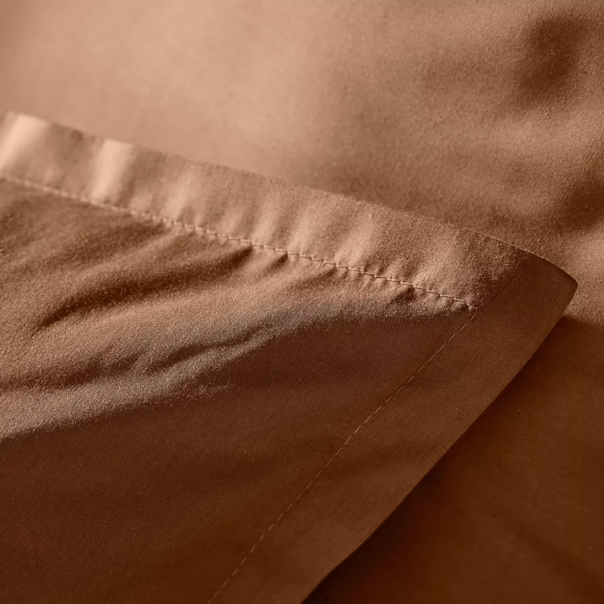 Funda de almohada rectangular de percal de algodón (70 cm) Cali Cappuccino