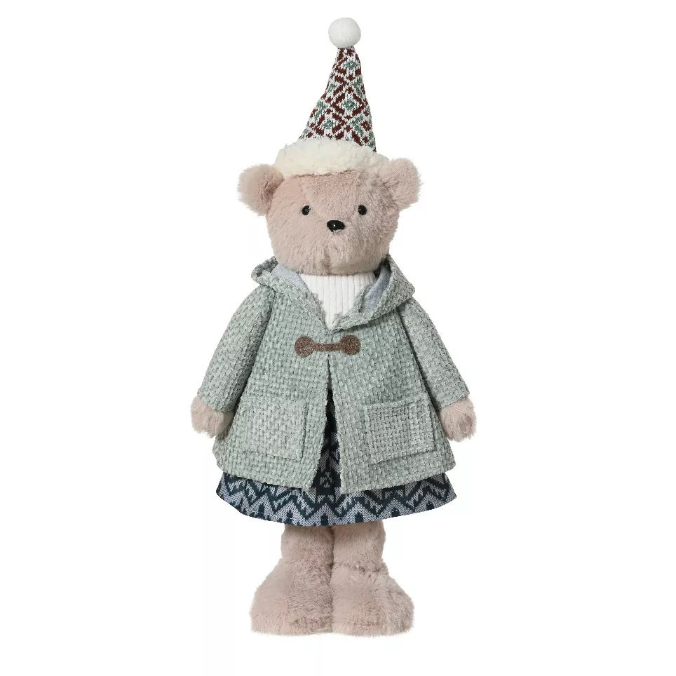 Orsetta delle nevi (H53 cm) Gabrielle Beige e verde chiaro