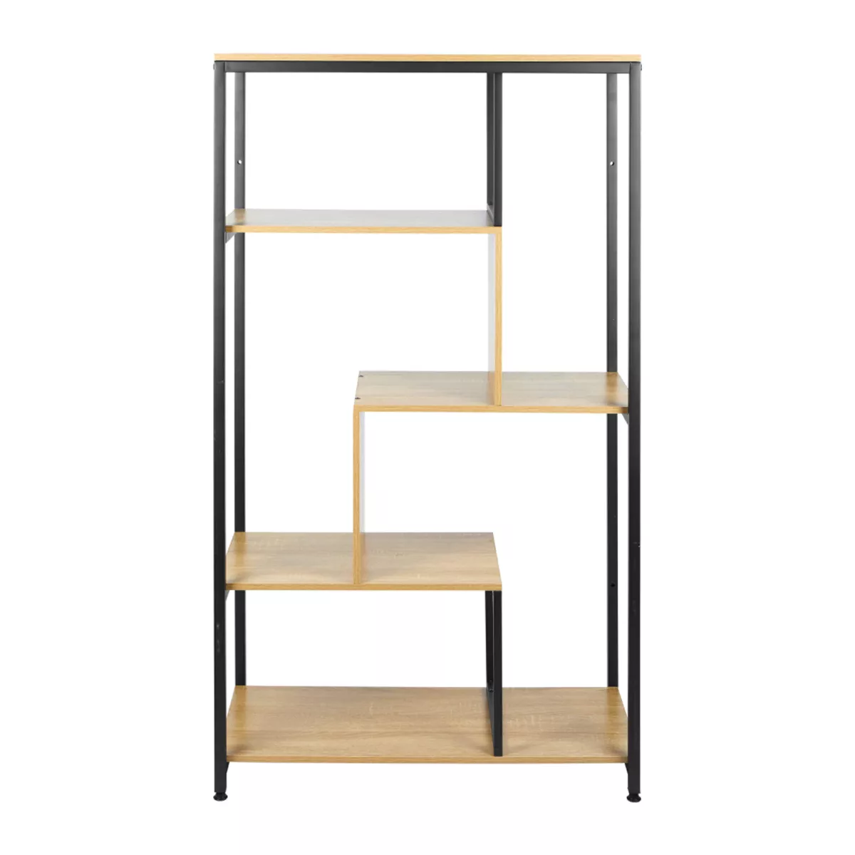 Regal 4 Ebenen Holz und Metall (H130 cm) Anny Schwarz