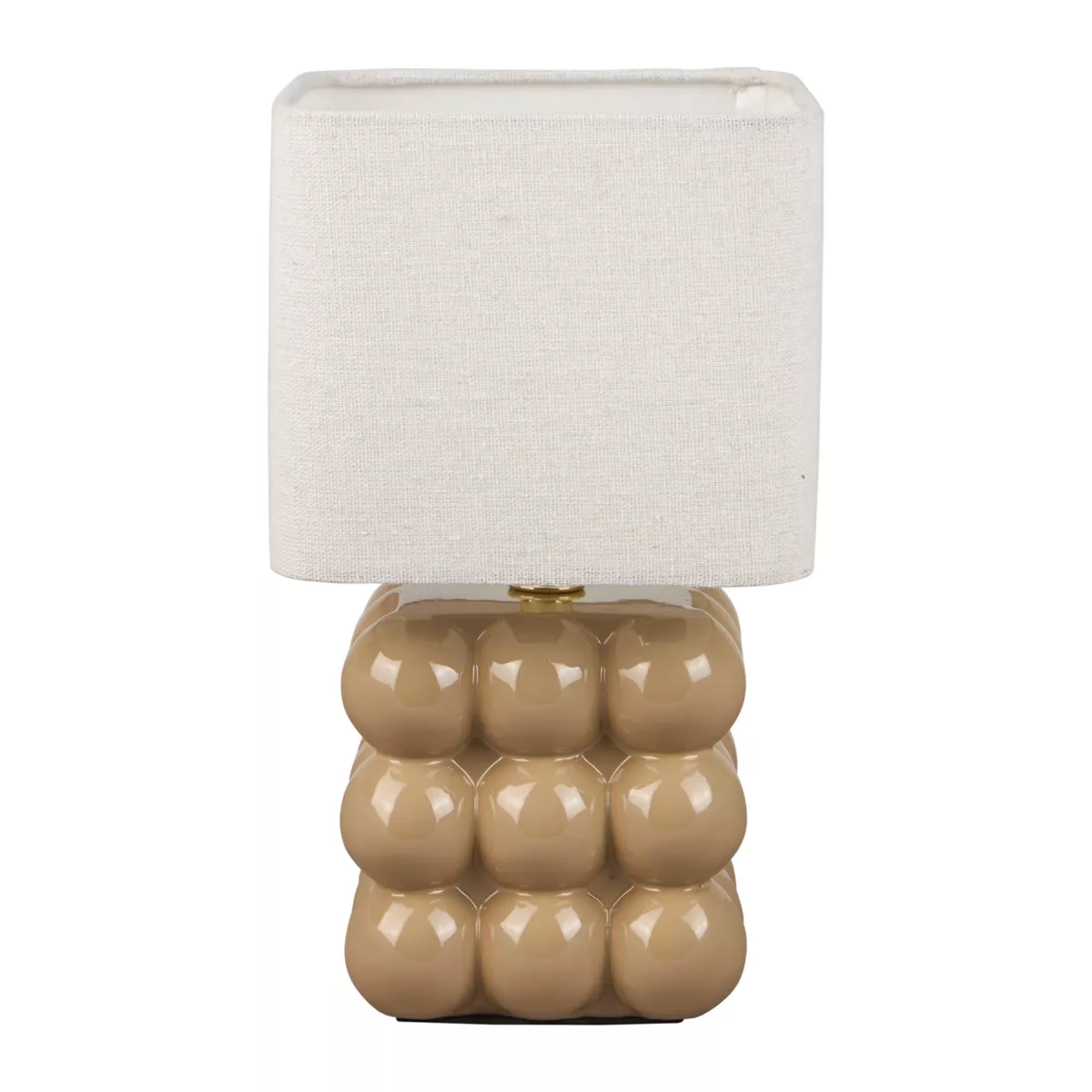 Lámpara de mesa de cerámica (H27 cm) Pompon Beige
