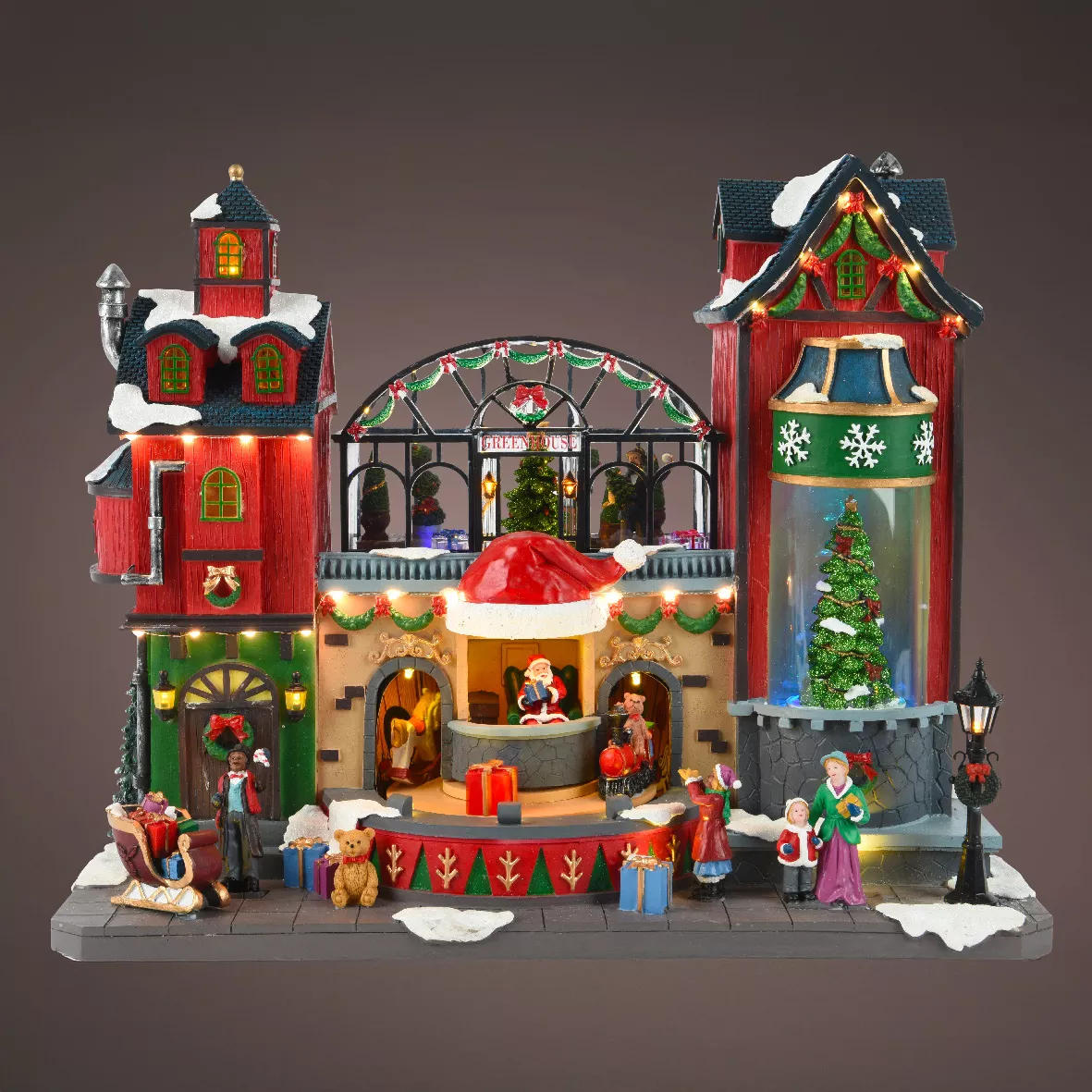 Village de Noël lumineux, animé et musical La fabrique à jouets