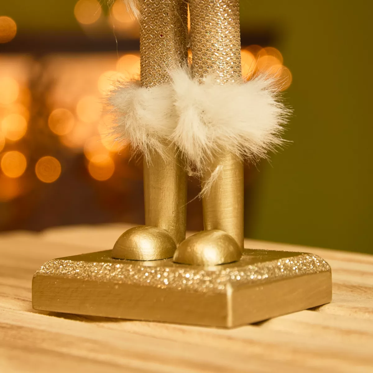Soldato Schiaccianoci in legno (H25 cm) Cavaliere Champagne