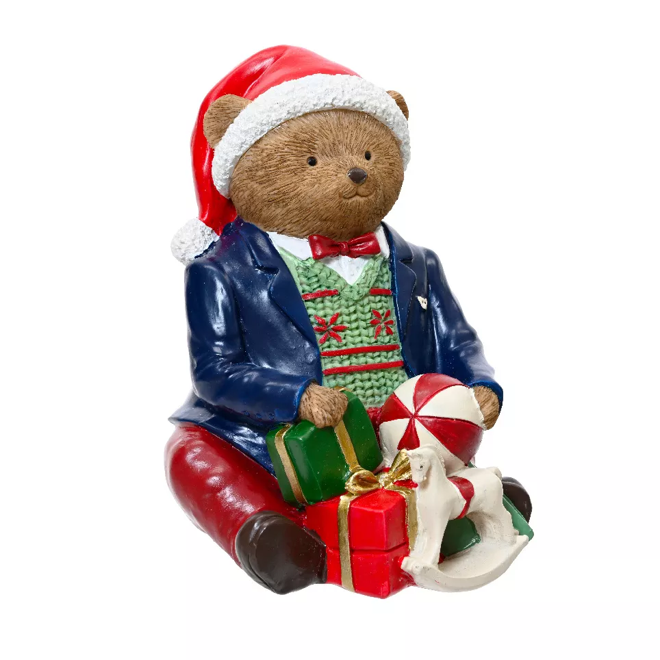 1 Ours polyresine L13-W12-H16cm brun/couleur(s) 