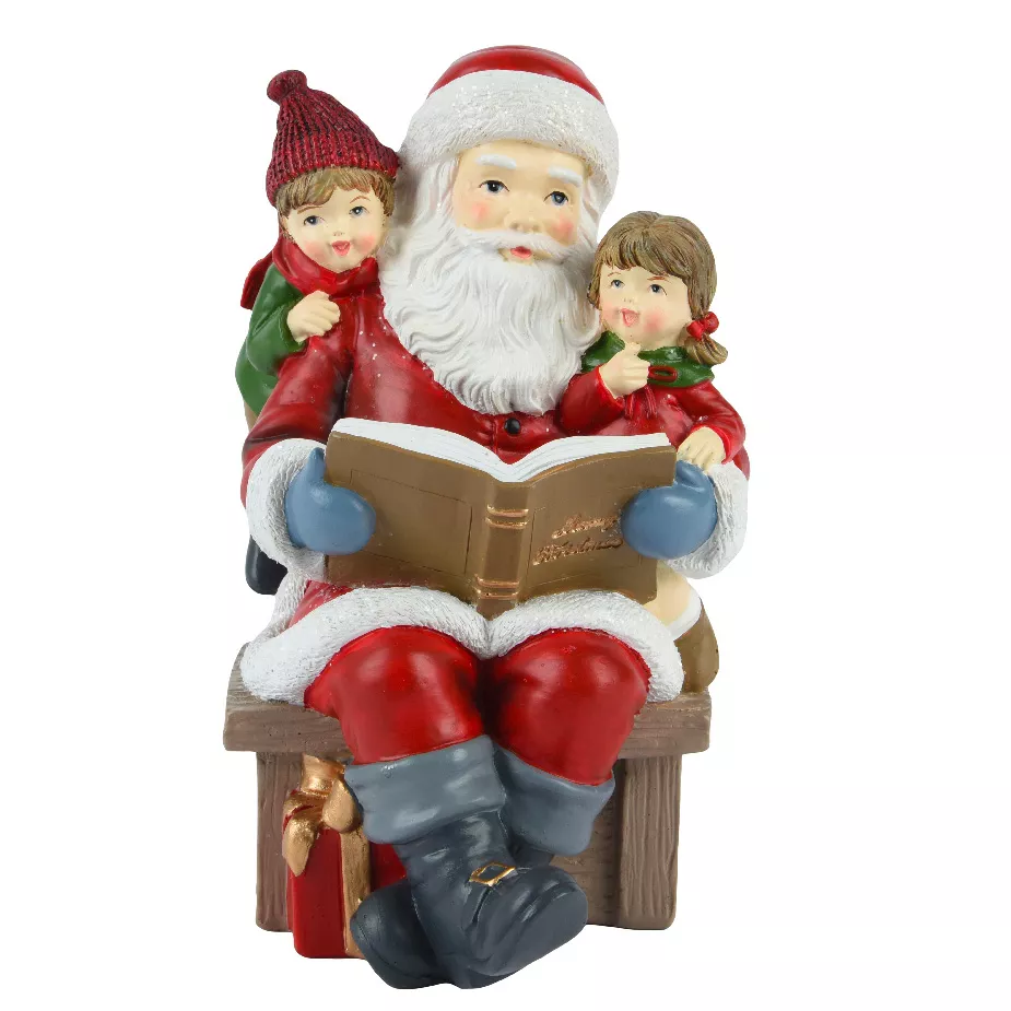Babbo Natale decorativo (H18 cm) Racconto di Natale Multicolore