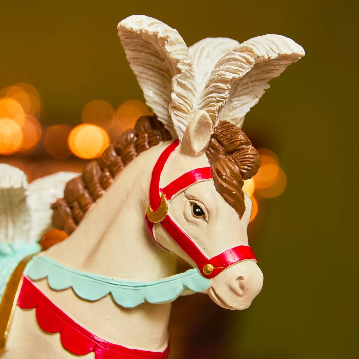 Cavallo a dondolo (H18 cm) Circo di Natale