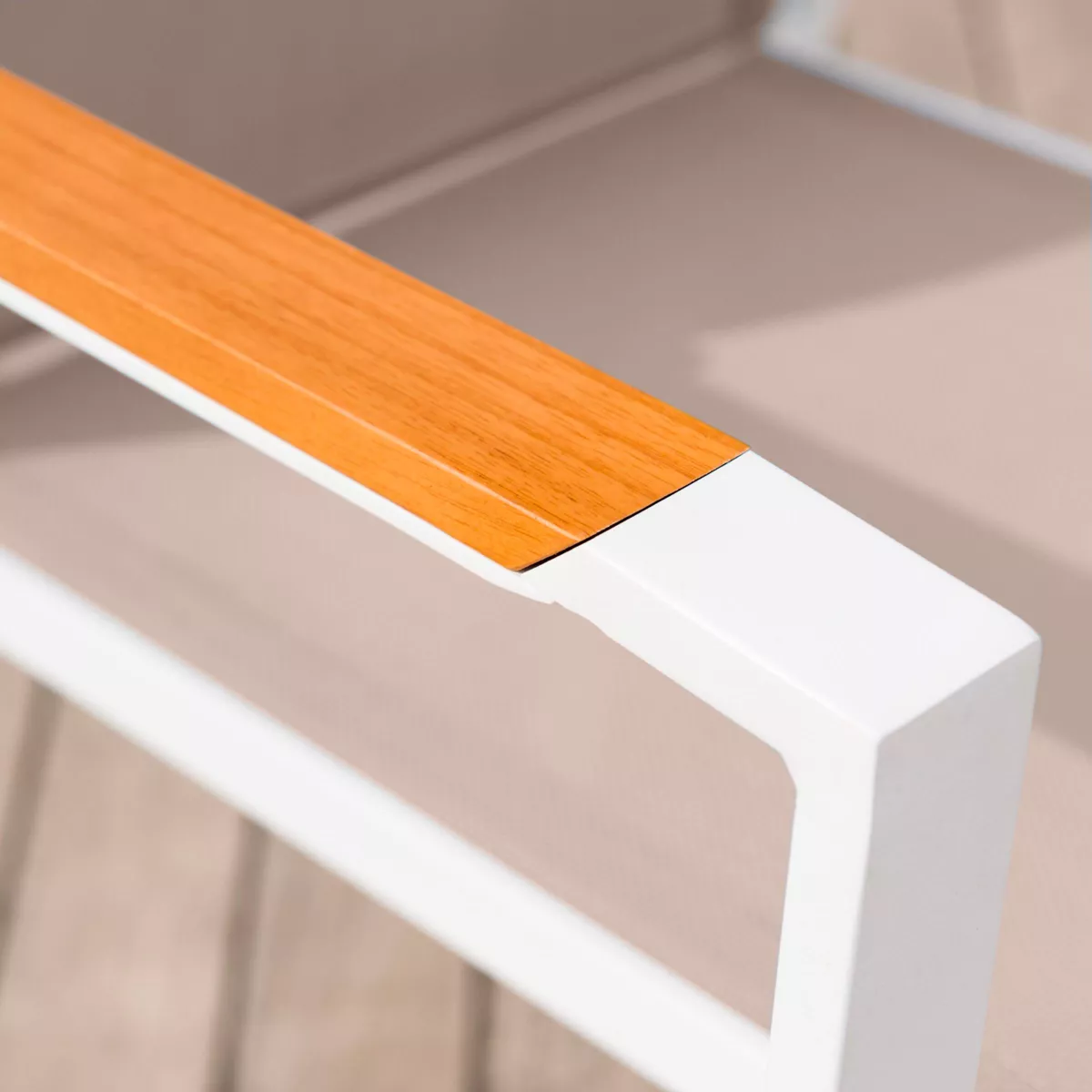 Sedia da giardino alluminio impilabile Bali - Bianco 3