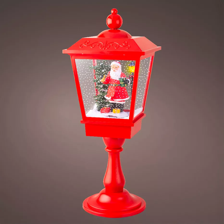 Lanterne lumineuse 33 LED (H70 cm) Père Noël Blanc froid