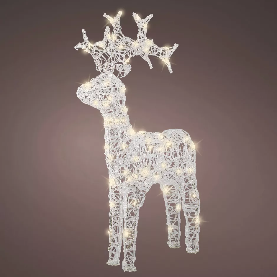 Renne lumineux souple 80 LED (H89 cm) Skoll Blanc chaud