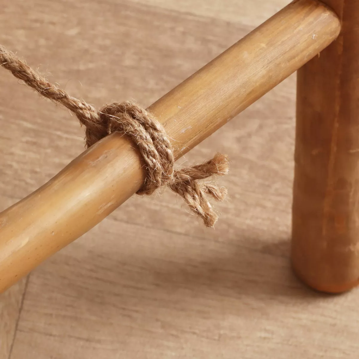 Toallero plegable de caña de bambú 2 barras (H86 cm) Hanoi