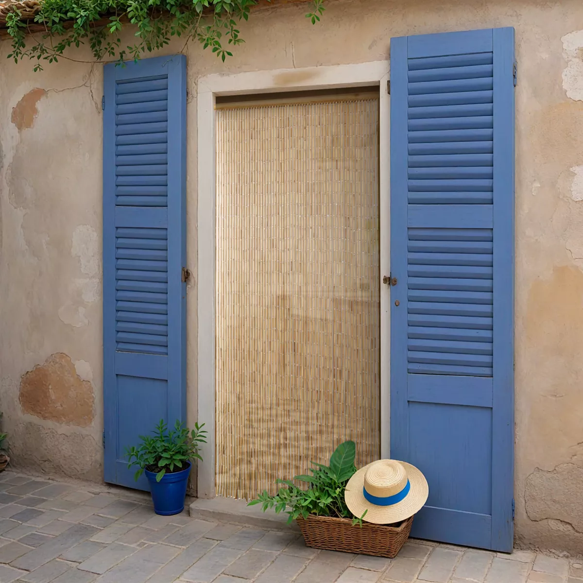 Tenda per porta in Bambù (90 x 200 cm) Savana Beige