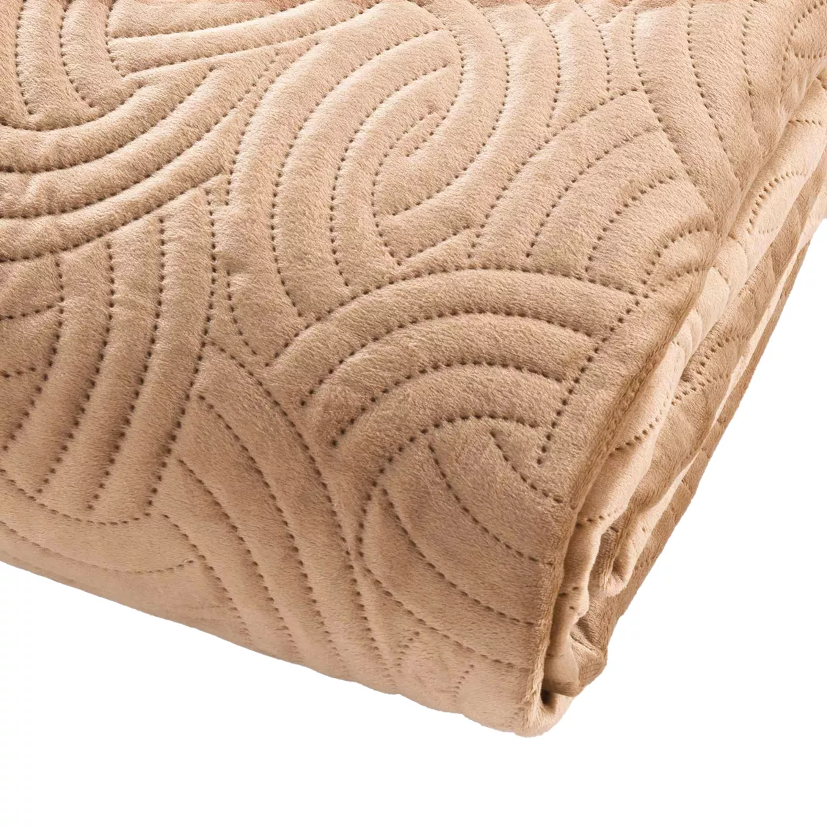 Colcha acolchada y dos fundas de almohada (240 x 260 cm) Solange Beige