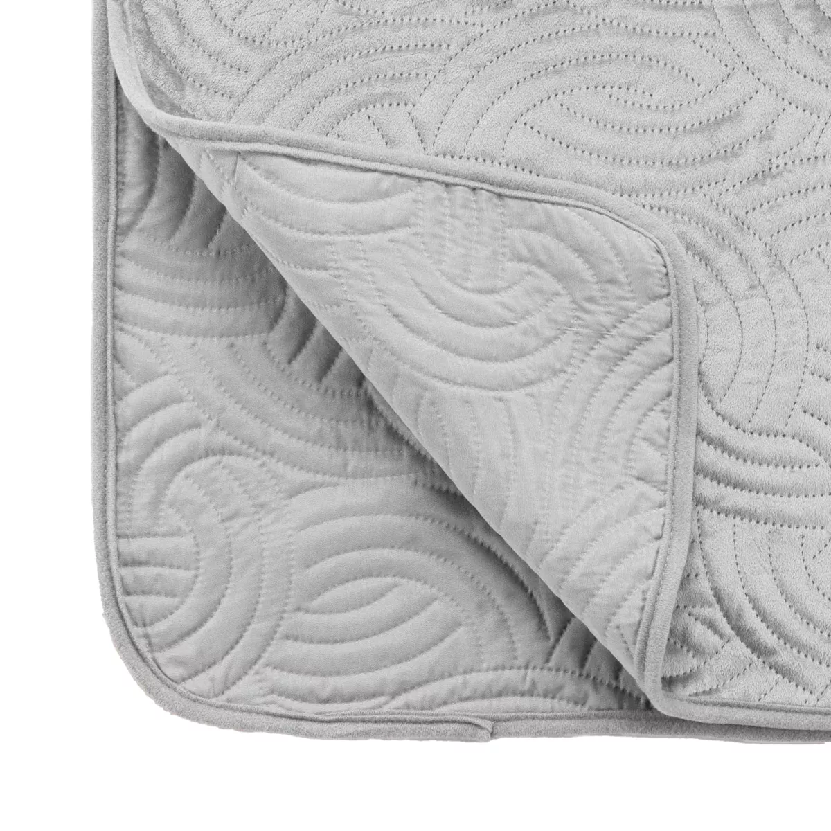 Colcha acolchada y dos fundas de almohada (240 x 260 cm) Solange Gris