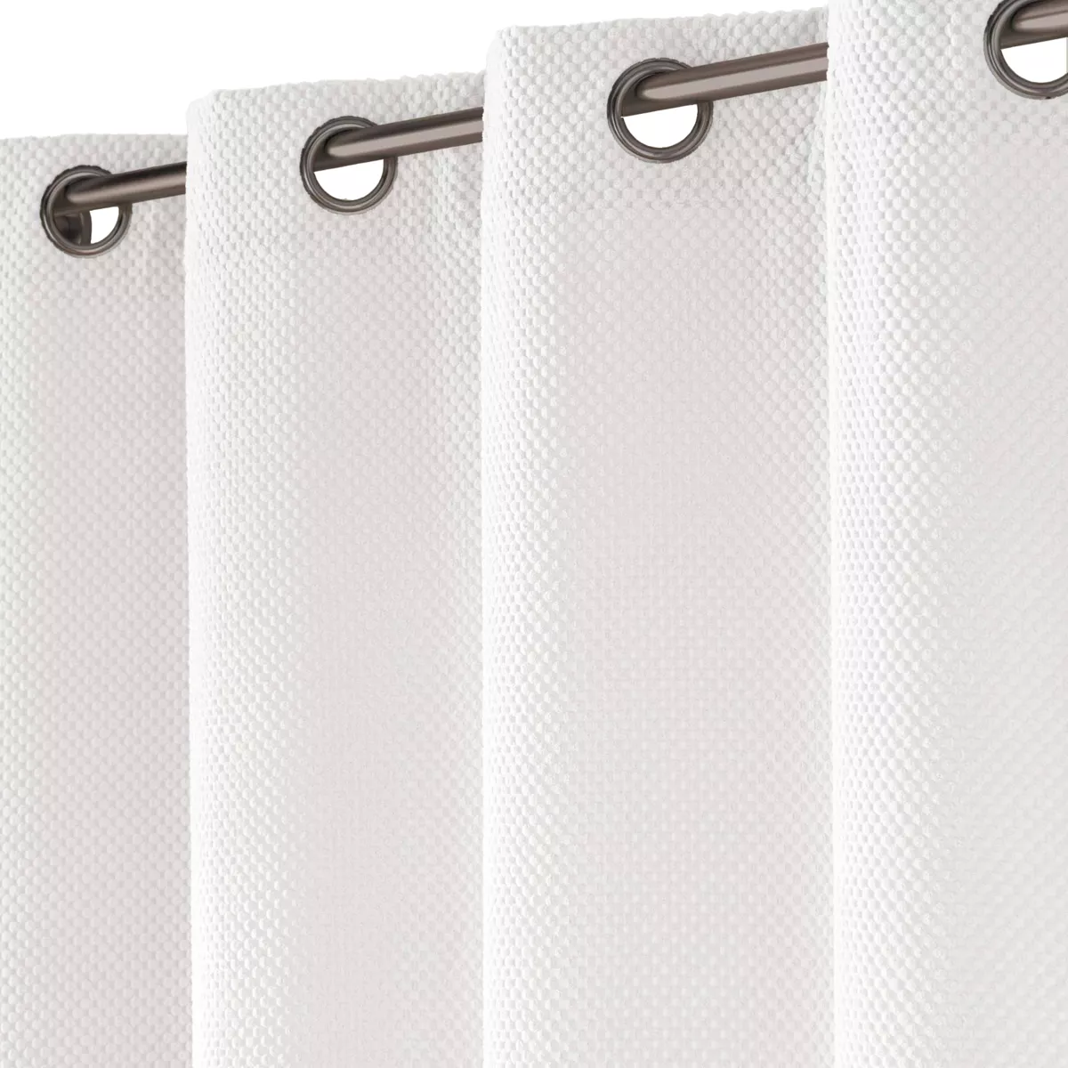 Tenda in flanella in rilievo (140 x 260 cm) Java Bianco