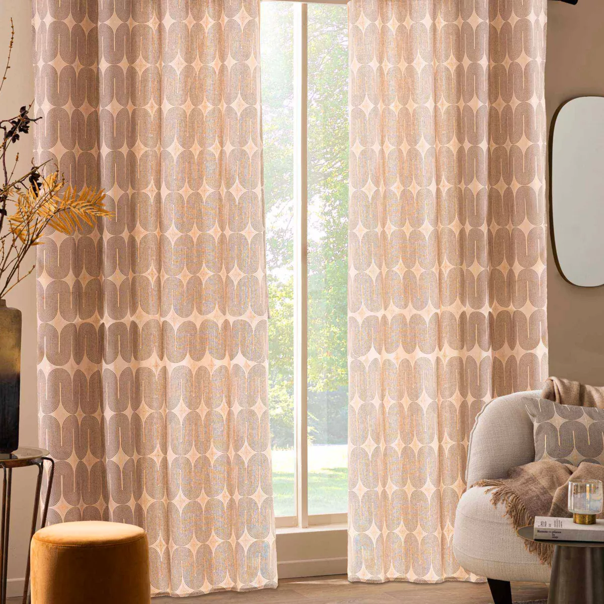 Tenda in cotone (140 x 280 cm) Ondine Nero
