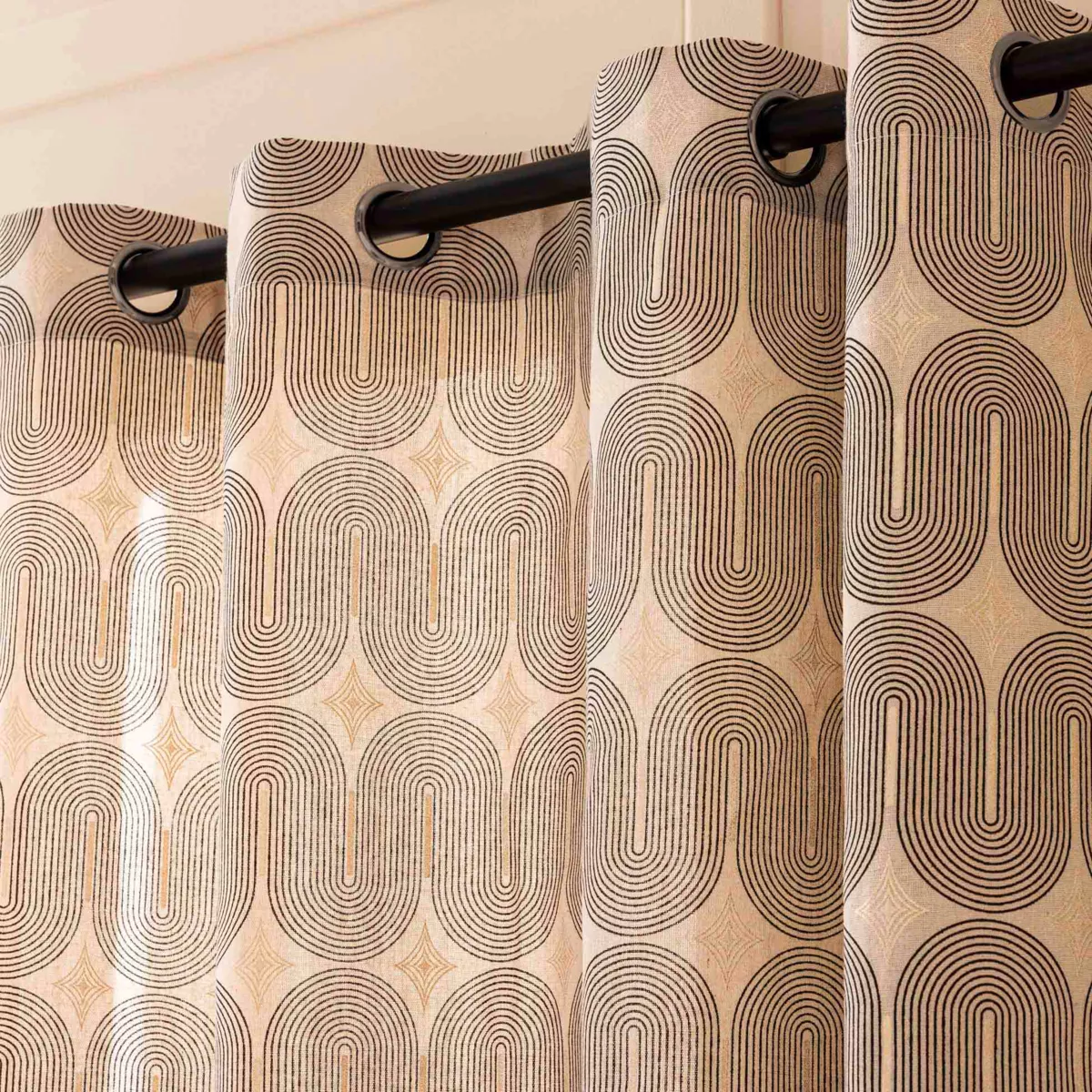 Tenda in cotone (140 x 280 cm) Ondine Nero