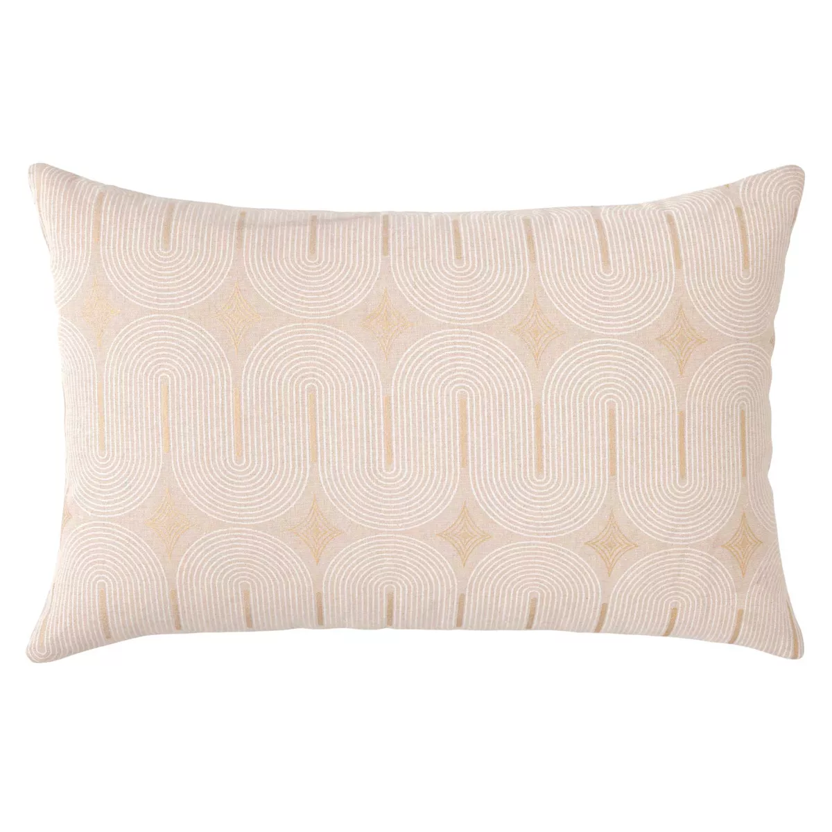 Cuscino rettangolare in cotone (40 x 60 cm) Ondine Bianco