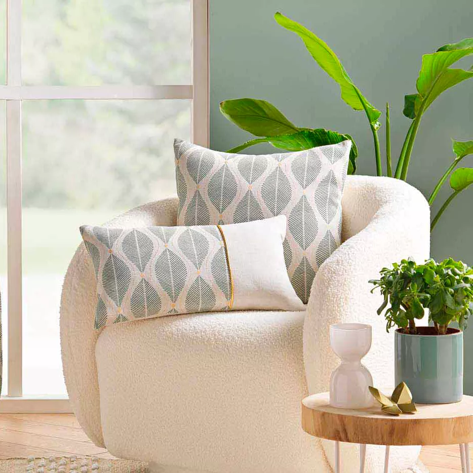 Cojín cuadrado de algodón (45 x 45 cm) Maho Verde Pino