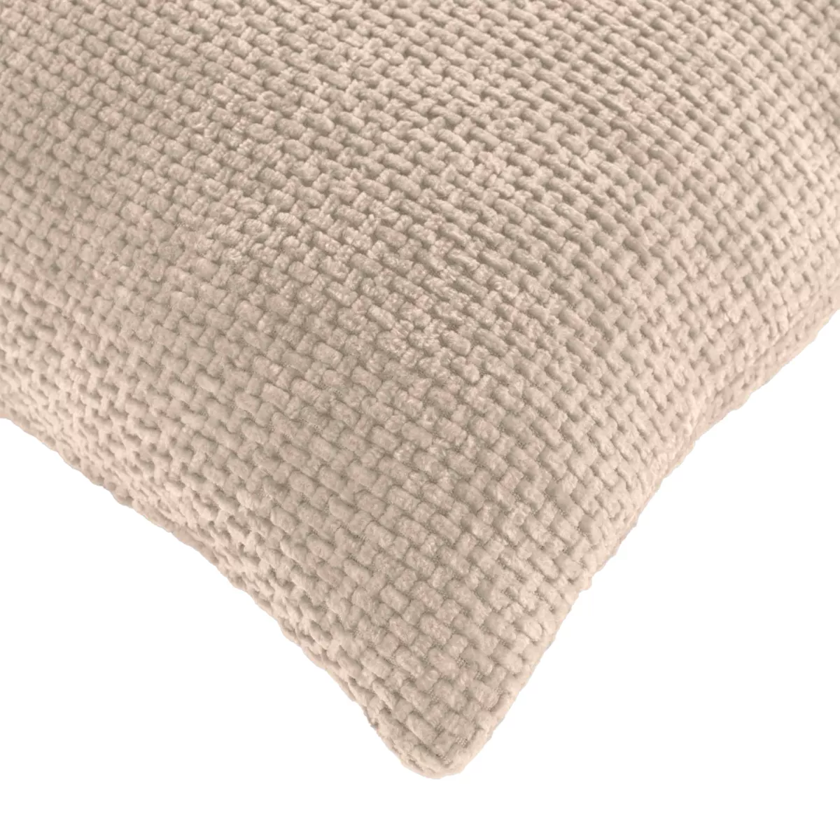 Coussin DŽhoussable (45 x 45 cm) Leo Naturel, Velours Chenille