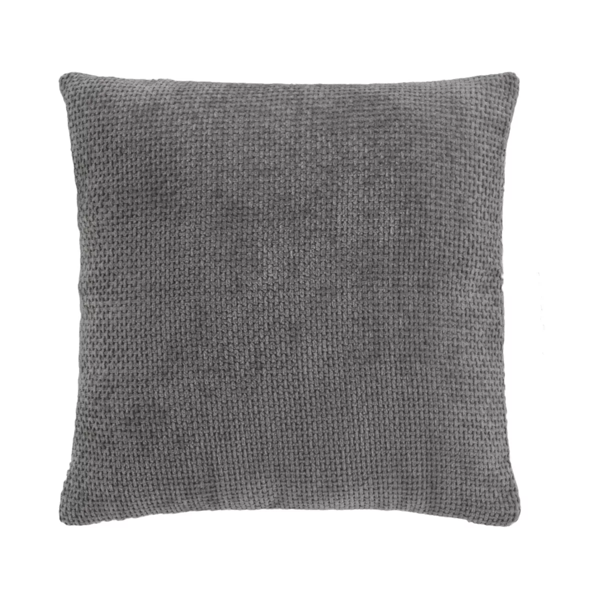 Coussin DŽhoussable (45 x 45 cm) Leo Anthracite, Velours Chenille