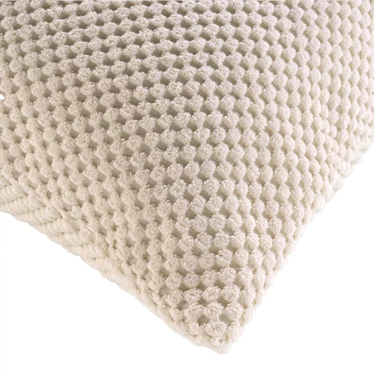 Coussin DŽhoussable (45 x 45 cm) Java Naturel, Flanelle Relief Unie