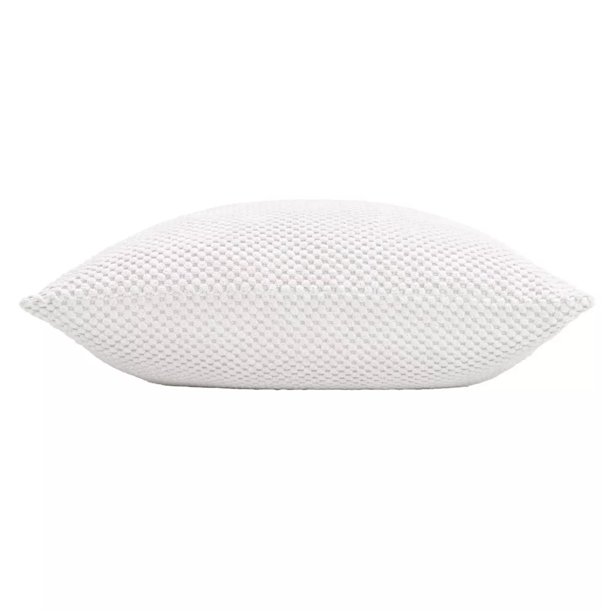 Coussin DŽhoussable (45 x 45 cm) Java Blanc, Flanelle Relief Unie