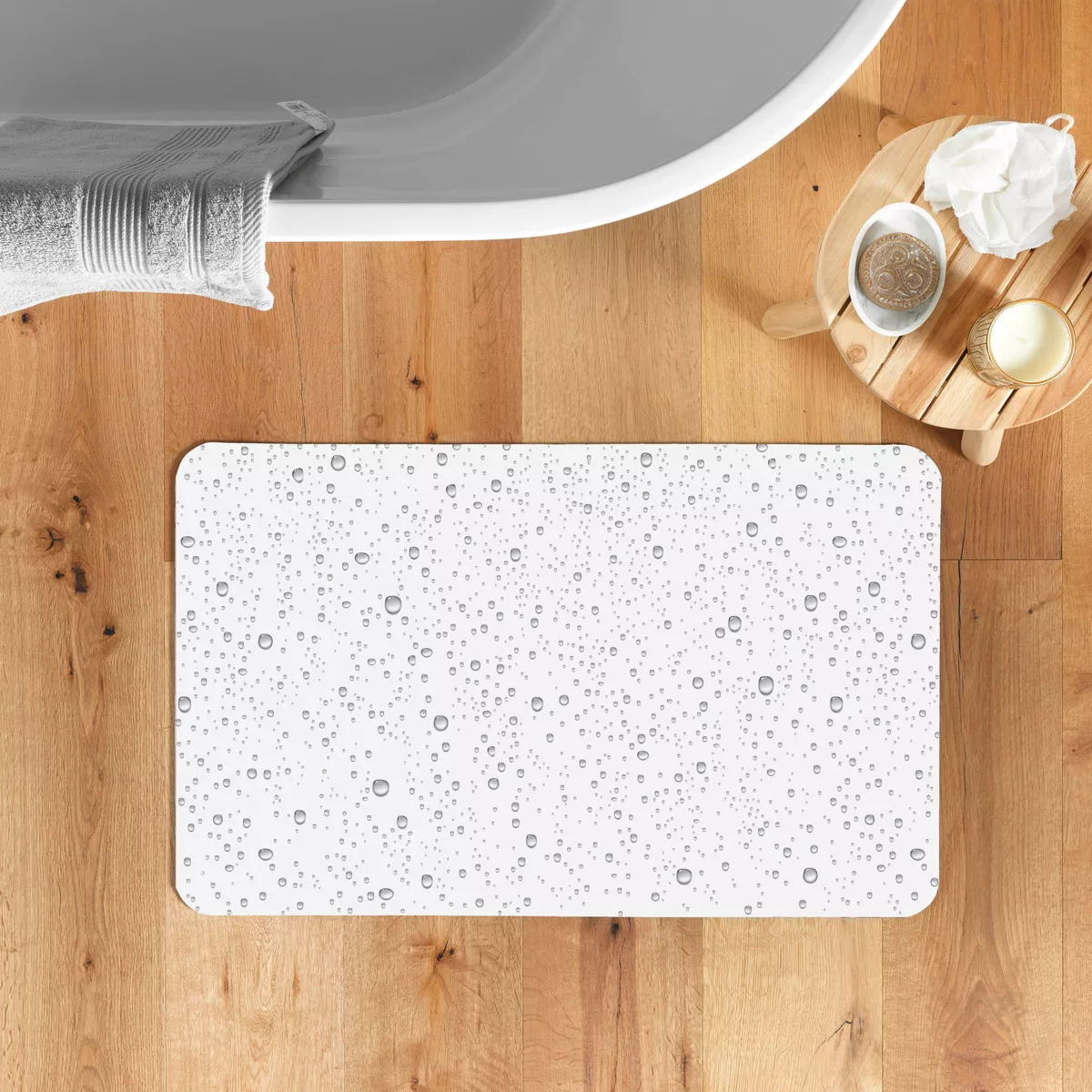 Tappeto da bagno antiscivolo (80 x 50 cm) Splash Tortora